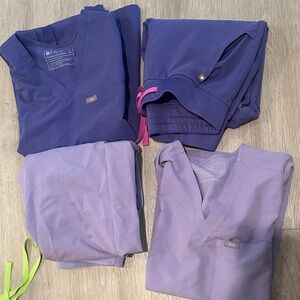 Figs Purple and Lavender Scrub Set